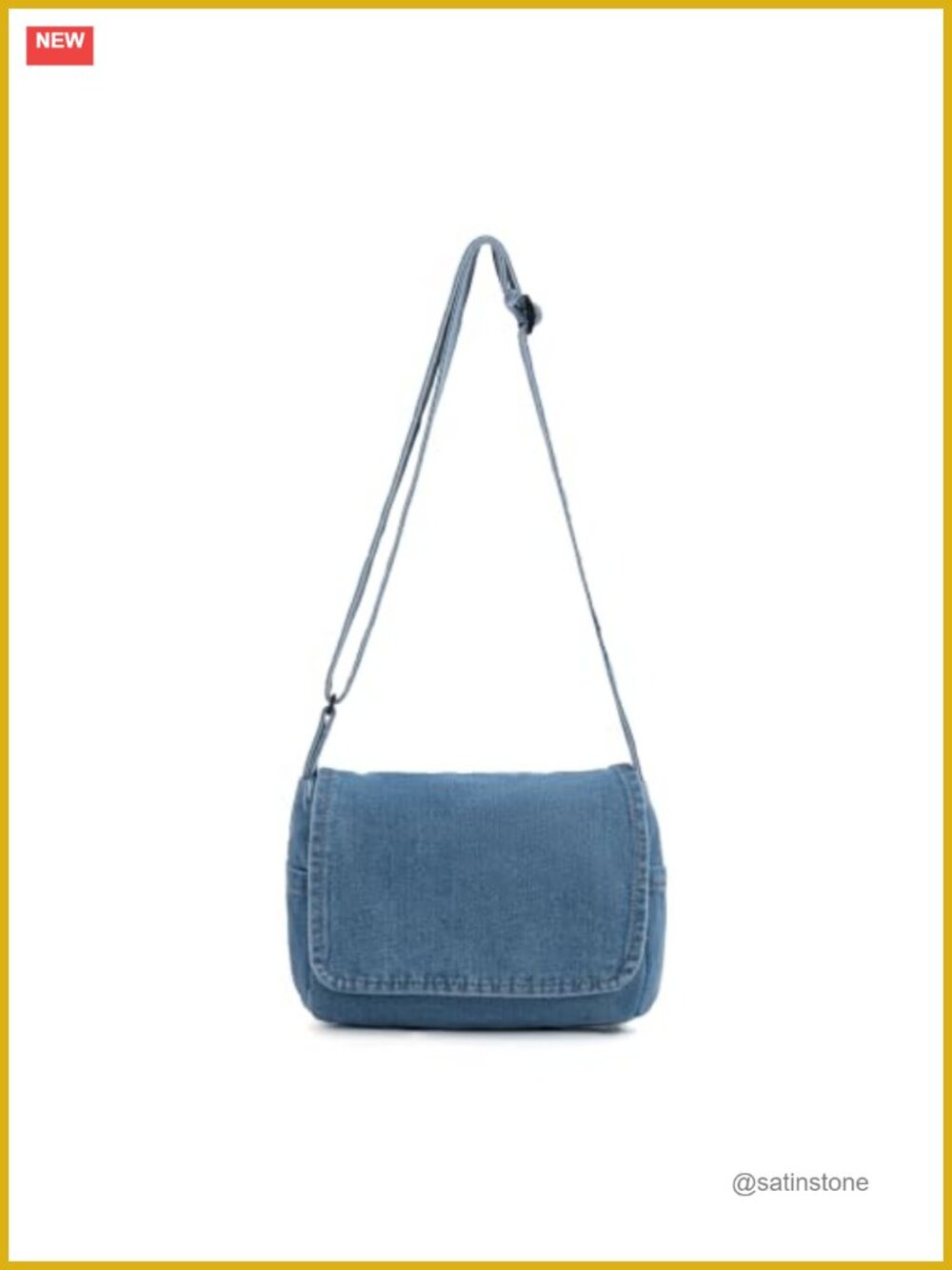 Small Canvas Crossbody Bag Mini Messenger Purse Adjustable Strap Women